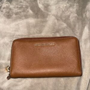 Michael Kors Tan Zip Wallet